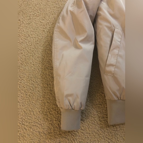 Men's Han Kjobenhavn Beige Nylon Bomber Jacket **Small** - Picture 9 of 13